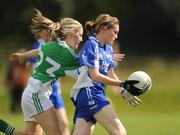 22 August 2010; Caoimhe Hearn, Waterford, in action against Megan McManus, Fermanagh. All-Ireland Ladies Football U16B Shield Final, Waterford v Fermanagh, St Rynagh's, Banagher, Co. Offaly. Picture credit: Oliver McVeigh / SPORTSFILE