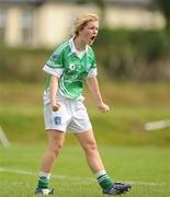 22 August 2010; Sarah McCausland, Fermanagh, celebrates after scoring her second goal. All-Ireland Ladies Football U16B Shield Final, Waterford v Fermanagh, St Rynagh's, Banagher, Co. Offaly. Picture credit: Oliver McVeigh / SPORTSFILE
