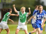 22 August 2010; Sarah McCausland, Fermanagh celebrates after scoring her third goal. All-Ireland Ladies Football U16B Shield Final, Waterford v Fermanagh, St Rynagh's, Banagher, Co. Offaly. Picture credit: Oliver McVeigh / SPORTSFILE