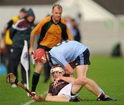 21 August 2010; Johnnie Coen, Galway, is tackled by Peter Buckeridge, Dublin. Bord Gais Energy GAA Hurling Under 21 All-Ireland Championship Semi-Final, Galway v Dublin, O'Connor Park, Tullamore, Co. Offaly. Picture credit: Ray McManus / SPORTSFILE