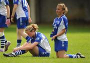 22 August 2010; Waterford players Fiona Morrissey and Katie Whyte dejected after the game. All-Ireland Ladies Football U16B Shield Final, Waterford v Fermanagh, St Rynagh's, Banagher, Co. Offaly. Picture credit: Oliver McVeigh / SPORTSFILE