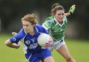 22 August 2010; Clodagh Walsh, Waterford, in action against Donna Furey, Fermanagh. All-Ireland Ladies Football U16B Shield Final, Waterford v Fermanagh, St Rynagh's, Banagher, Co. Offaly. Picture credit: Oliver McVeigh / SPORTSFILE