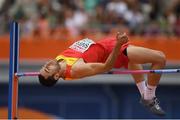 9 July 2016; Simón Siverio of Spain in action during the Men's High Jump qualifying round on day four of the 23rd European Athletics Championships at the Olympic Stadium in Amsterdam, Netherlands. Photo by Brendan Moran/Sportsfile