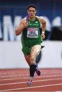 9 July 2016; Craig Lynch of Ireland in action during the Men's 4 x 400m Relay qualifying round on day four of the 23rd European Athletics Championships at the Olympic Stadium in Amsterdam, Netherlands. Photo by Brendan Moran/Sportsfile
