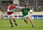 9 July 2016; Brian Fanning of Limerick  in action against Luke Connolly of Cork  during the GAA Football All Ireland Senior Championship Round 2A match between Limerick and Cork at Semple Stadium in Thurles, Tipperary. Photo by Eóin Noonan/Sportsfile