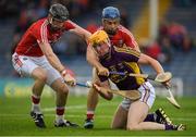 9 July 2016; Podge Doran of Wexford in action against Damien Cahalane, left, and Conor O'Sullivan of Cork during the GAA Hurling All-Ireland Senior Championship Round 2 match between Cork and Wexford at Semple Stadium in Thurles, Tipperary. Photo by Stephen McCarthy/Sportsfile