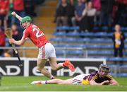 9 July 2016; Daniel Kearney of Cork celebrates after scoring his side's first goal during the GAA Hurling All-Ireland Senior Championship Round 2 match between Cork and Wexford at Semple Stadium in Thurles, Tipperary. Photo by Stephen McCarthy/Sportsfile