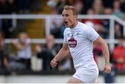 9 July 2016; Tommy Moolick of Kildare celebrates scoring his side's first goal during the GAA Football All-Ireland Senior Championship - Round 2B match between Kildare and Offaly at St Conleth's Park in Newbridge, Kildare.  Photo by Piaras Ó Mídheach/Sportsfile