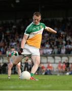 9 July 2016; Peter Cunningham of Offaly scores his side's second goal from a penalty during the GAA Football All-Ireland Senior Championship - Round 2B match between Kildare and Offaly at St Conleth's Park in Newbridge, Kildare.  Photo by Piaras Ó Mídheach/Sportsfile