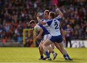 9 July 2016; Liam Connection of Longford in action against Conor Boyle and Colin Walshe, right, of Monaghan during the GAA Football All-Ireland Senior Championship - Round 2B match between Monaghan and Longford at St Tiernach's Park in Clones, Monaghan. Photo by Sportsfile
