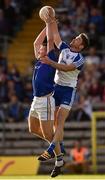 9 July 2016; James McGivney of Longford in action against Dessie Mone of Monaghan during the GAA Football All-Ireland Senior Championship - Round 2B match between Monaghan and Longford at St Tiernach's Park in Clones, Monaghan. Photo by Sportsfile