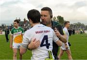 9 July 2016; Kildare manager Cian O'Neill with Ollie Lyons after the GAA Football All-Ireland Senior Championship - Round 2B match between Kildare and Offaly at St Conleth's Park in Newbridge, Kildare.  Photo by Piaras Ó Mídheach/Sportsfile