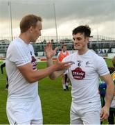 9 July 2016; Tommy Moolick and Eoin Doyle, right, of Kildare celebrate after the GAA Football All-Ireland Senior Championship - Round 2B match between Kildare and Offaly at St Conleth's Park in Newbridge, Kildare.  Photo by Piaras Ó Mídheach/Sportsfile