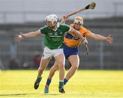 9 July 2016; Cian Lynch of Limerick in action against Aaron Cunningham of Clare during the GAA Hurling All-Ireland Senior Championship Round 2 match between Clare and Limerick at Semple Stadium in Thurles, Tipperary. Photo by Stephen McCarthy/Sportsfile