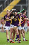9 July 2016; Liam Og McGovern, 10, of Wexford celebrates with team-mate Conor McDonald at the final whistle after the GAA Hurling All Ireland Senior Championship Round 2 match between Cork and Wexford at Semple Stadium in Thurles, Tipperary. Photo by Eóin Noonan/Sportsfile