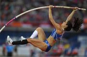9 July 2016; Ekateríni Stefanídi of Greece clears 4.81m to set a new championship record and win gold in the Women's Pole Vault on day four of the 23rd European Athletics Championships at the Olympic Stadium in Amsterdam, Netherlands. Photo by Brendan Moran/Sportsfile