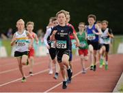9 July 2016; David Williams of St Senans A.C.,  on his way to finishing third in the U12 Men 600m during the GloHealth National Juvenile Relay & B Championships at the Tullamore Harriers Stadium in Tullamore, Offaly. Photo by Sam Barnes/Sportsfile