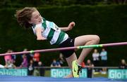 9 July 2016; Sophie Connon of Youghal A.C., Co Cork, on her way to winning the U12 Women High Jump during the GloHealth National Juvenile Relay & B Championships at the Tullamore Harriers Stadium in Tullamore, Offaly. Photo by Sam Barnes/Sportsfile