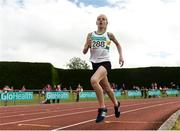 9 July 2016; Seoighe English of St Abbans A.C. Co Laois, on her way to finishing second in the U13 Women 600m during the GloHealth National Juvenile Relay & B Championships at the Tullamore Harriers Stadium in Tullamore, Offaly. Photo by Sam Barnes/Sportsfile
