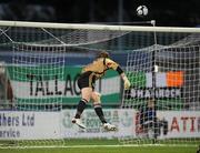 23 August 2010; UCD goalkeeper Gerard Barron watches  the ball hit the net after a shot from Shamrock Rovers' Billy Dennehy went in for his side's second goal. Airtricity League Premier Division, Shamrock Rovers v UCD, Tallaght Stadium, Tallaght, Dublin. Picture credit: David Maher / SPORTSFILE