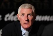 24 August 2010; Nigel Worthington, Northern Ireland Manager, speaking during a squad announcment press conference ahead of their Euro 2012 qualifier match against Slovenia on September 3rd. Northern Ireland press conference, FonaCab Suite, The Oval, Belfast. Picture credit: Oliver McVeigh / SPORTSFILE