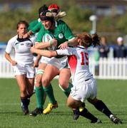 24 August 2010; Joy Neville, Ireland, in action against Ashley English, USA. 2010 Women's Rugby World Cup - Pool B, Ireland v USA, Surrey Sports Park, Guildford, England. Picture credit: Matt Impey / SPORTSFILE