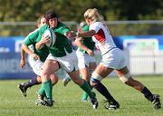 24 August 2010; Gillian Bourke, Ireland, in action against Blair Groefsema, USA. 2010 Women's Rugby World Cup - Pool B, Ireland v USA, Surrey Sports Park, Guildford, England. Picture credit: Matt Impey / SPORTSFILE