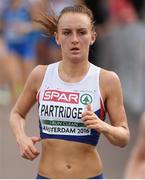 10 July 2016; Lily Partridge of Great Britain in action during the Women's Half Marathon on day five of the 23rd European Athletics Championships at the Olympic Stadium in Amsterdam, Netherlands. Photo by Brendan Moran/Sportsfile