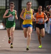 10 July 2016; Paul Pollock, left, of Ireland and Mikael Ekvall of Sweden in action during the Men's Half-Marathon on day five of the 23rd European Athletics Championships at the Olympic Stadium in Amsterdam, Netherlands. Photo by Brendan Moran/Sportsfile