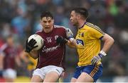 10 July 2016; Shane Walsh of Galway is tackled by Cathal Cregg of Roscommon during the Connacht GAA Football Senior Championship Final between Roscommon and Galway at Pearse Stadium in Galway. Photo by Ramsey Cardy/Sportsfile