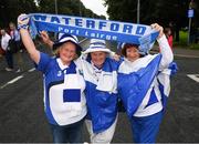 10 July 2016; Waterford supporters, from left, Aoife, Shelly and Bridget Phelan, from Waterford City, prior to the Munster GAA Hurling Senior Championship Final match between Tipperary and Waterford at the Gaelic Grounds in Limerick. Photo by Stephen McCarthy/Sportsfile