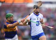 10 July 2016; Maurice Shanahan of Waterford in action against James Barry of Tipperary during the Munster GAA Hurling Senior Championship Final match between Tipperary and Waterford at the Gaelic Grounds in Limerick.  Photo by Stephen McCarthy/Sportsfile