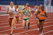 10 July 2016; Ciara Mageean, centre, of Ireland, finishes in the bronze medal position alongside silver medallist Sifan Hassan of the Netherlands and gold medallist Angelika Cichocka of Poland during the Women's 1500m Final on day five of the 23rd European Athletics Championships at the Olympic Stadium in Amsterdam, Netherlands. Photo by Brendan Moran/Sportsfile