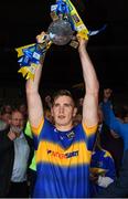 10 July 2016; Tipperary captain Brendan Maher lifts the cup following his side's victory in the Munster GAA Hurling Senior Championship Final match between Tipperary and Waterford at the Gaelic Grounds in Limerick.  Photo by Ray McManus/Sportsfile