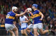 10 July 2016; John McGrath of Tipperary is congratulated by his team mate Michael Breen, left, as he celebrates scoring a goal in the 9th minute of the Munster GAA Hurling Senior Championship Final match between Tipperary and Waterford at the Gaelic Grounds in Limerick.  Photo by Ray McManus/Sportsfile