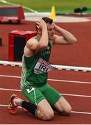 10 July 2016; David Gillick of Ireland reacts after after the Men's 4 x 400m Final on day five of the 23rd European Athletics Championships at the Olympic Stadium in Amsterdam, Netherlands. Photo by Brendan Moran/Sportsfile