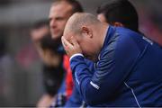 10 July 2016; Waterford manager Derek McGrath reacts during the Munster GAA Hurling Senior Championship Final match between Tipperary and Waterford at the Gaelic Grounds in Limerick.  Photo by Stephen McCarthy/Sportsfile