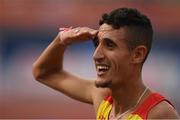 10 July 2016; Ilias Fifa of Spain celebrates winning the Men's 5000m Final on day five of the 23rd European Athletics Championships at the Olympic Stadium in Amsterdam, Netherlands. Photo by Brendan Moran/Sportsfile