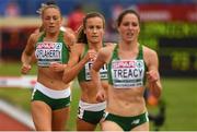 10 July 2016; Michelle Finn, centre, of Ireland races alongside team-mates Kerry O'Flaherty, left, and Sara Treacy during the Women's 3000m Steeplechase Final on day five of the 23rd European Athletics Championships at the Olympic Stadium in Amsterdam, Netherlands. Photo by Brendan Moran/Sportsfile