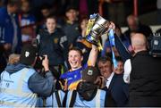 10 July 2016; Tipperary captain Brian McGrath lifting the cup after the Electric Ireland Munster GAA Minor Hurling Championship Final match between Limerick and Tipperary at the Gaelic Grounds in Limerick. Photo by Eóin Noonan/Sportsfile