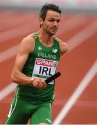10 July 2016; Thomas Barr of Ireland in action during the Men's 4 x 400m Final on day five of the 23rd European Athletics Championships at the Olympic Stadium in Amsterdam, Netherlands. Photo by Brendan Moran/Sportsfile