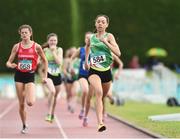 10 July 2016; Davicia Patterson, from Beechmount Harriers AC, Co Antrim, who won the girls under-17 800m during the GloHealth National Juvenile Track & Field Championships Day 1 Tullamore Harriers Stadium, Tullamore. Photo by Matt Browne/Sportsfile