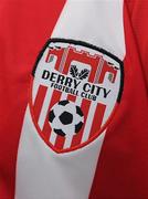 26 February 2010; A general view of the Derry City crest at the launch of 2010 Airtricity League. D4 Berkely Hotel, Ballsbridge, Dublin. Picture credit: Stephen McCarthy / SPORTSFILE