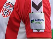 26 February 2010; A general view of the Derry City crest alongside the Airtricity League logo at the launch of 2010 Airtricity League. D4 Berkely Hotel, Ballsbridge, Dublin. Picture credit: Stephen McCarthy / SPORTSFILE