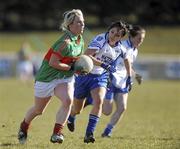 7 March 2010; Clodagh Martin, Mayo, in action against Christina Reilly, Monaghan. Bord Gais Energy Ladies National Football League Division 1 Round 4, Monaghan v Mayo Emyvale, Co. Monaghan. Picture credit: Oliver McVeigh / SPORTSFILE