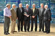 26 August 2010; Cork Gaelic Football legend Billy Morgan was inducted into the MBNA Kick Fada Hall of Fame at a presentation ceremony in the GAA Museum. Pictured with Billy are previous inductees, from left, Donie O'Sullivan, Kerry, Peter Nolan, Offaly, Jimmy Keaveney, Dublin, Mick O'Dwyer, Kerry, Frank McGuigan, Tyrone and Paddy Doherty, Down. Croke Park, Dublin. Picture credit: Brendan Moran / SPORTSFILE