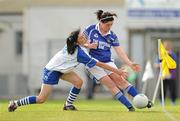 28 August 2010; Aisling Doonan, Cavan, in action against Laurissa Hogan, Waterford. TG4 Ladies Football All-Ireland Intermediate Championship Semi-Final, Waterford v Cavan, Dr. Cullen Park, Carlow. Picture credit: Brendan Moran / SPORTSFILE