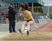 10 July 2016; Aoibhinn O'Connor, from Bandon A.C. Co. Cork who won the girls under-17 long jump during the GloHealth National Juvenile Track & Field Championships Day 1 Tullamore Harriers Stadium, Tullamore. Photo by Matt Browne/Sportsfile