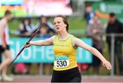 10 July 2016; Megan Lenihan, from North Cork A.C. who won the girls under-14 Javelin during the GloHealth National Juvenile Track & Field Championships Day 1 at Tullamore Harriers Stadium in Tullamore, Co Offaly.  Photo by Matt Browne/Sportsfile