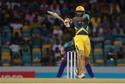 11 July 2016; Chris Gayle of the Jamaica Tallawahs' pulls for four during Match 12 of the Hero Caribbean Premier League at Kensington Oval, in Bridgetown, Barbados. Photo by Ashley Allen/Sportsfile